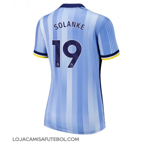 Camisa de Futebol Tottenham Hotspur Dominic Solanke #19 Equipamento Secundário Mulheres 2024-25 Manga Curta